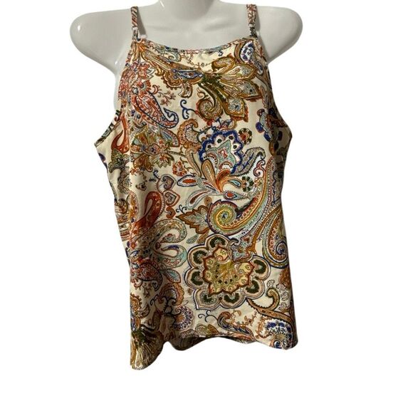 Boho Paisley Print Sleeveless Blouse – Size M - Picture 1 of 5